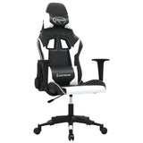 Vidaxl gamestoel kunstleer zwart en wit