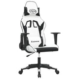 Vidaxl gamestoel kunstleer wit en zwart