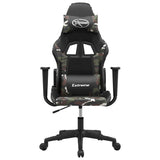 Vidaxl gamestoel kunstleer zwart en camouflage