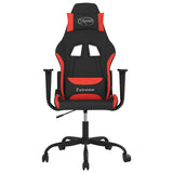 Vidaxl gamestoel stof zwart en rood