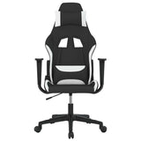 Vidaxl gamestoel stof zwart en wit