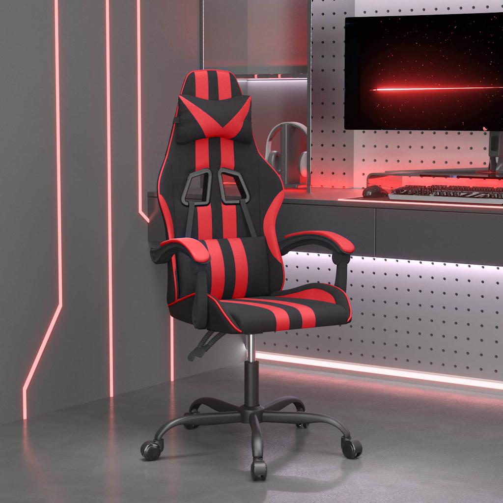 Vidaxl gamestoel kunstleer zwart en rood
