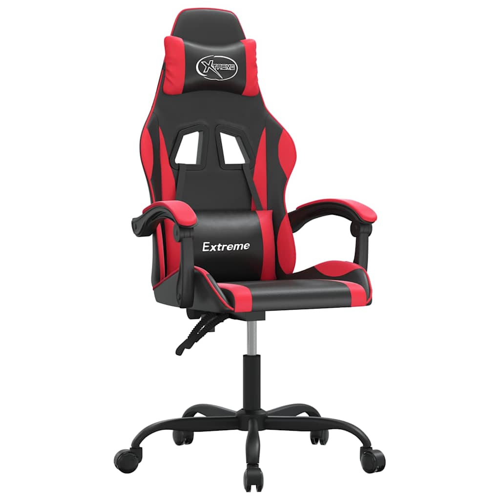 Vidaxl gamestoel kunstleer zwart en rood