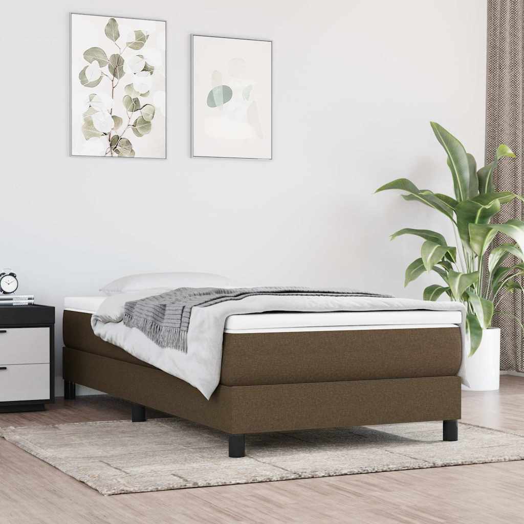 Vidaxl boxspring bed 80x200 cm stof donkerbruin