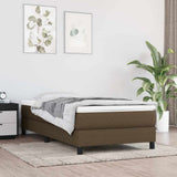 Vidaxl boxspring bed 90x190 cm stof donkerbruin