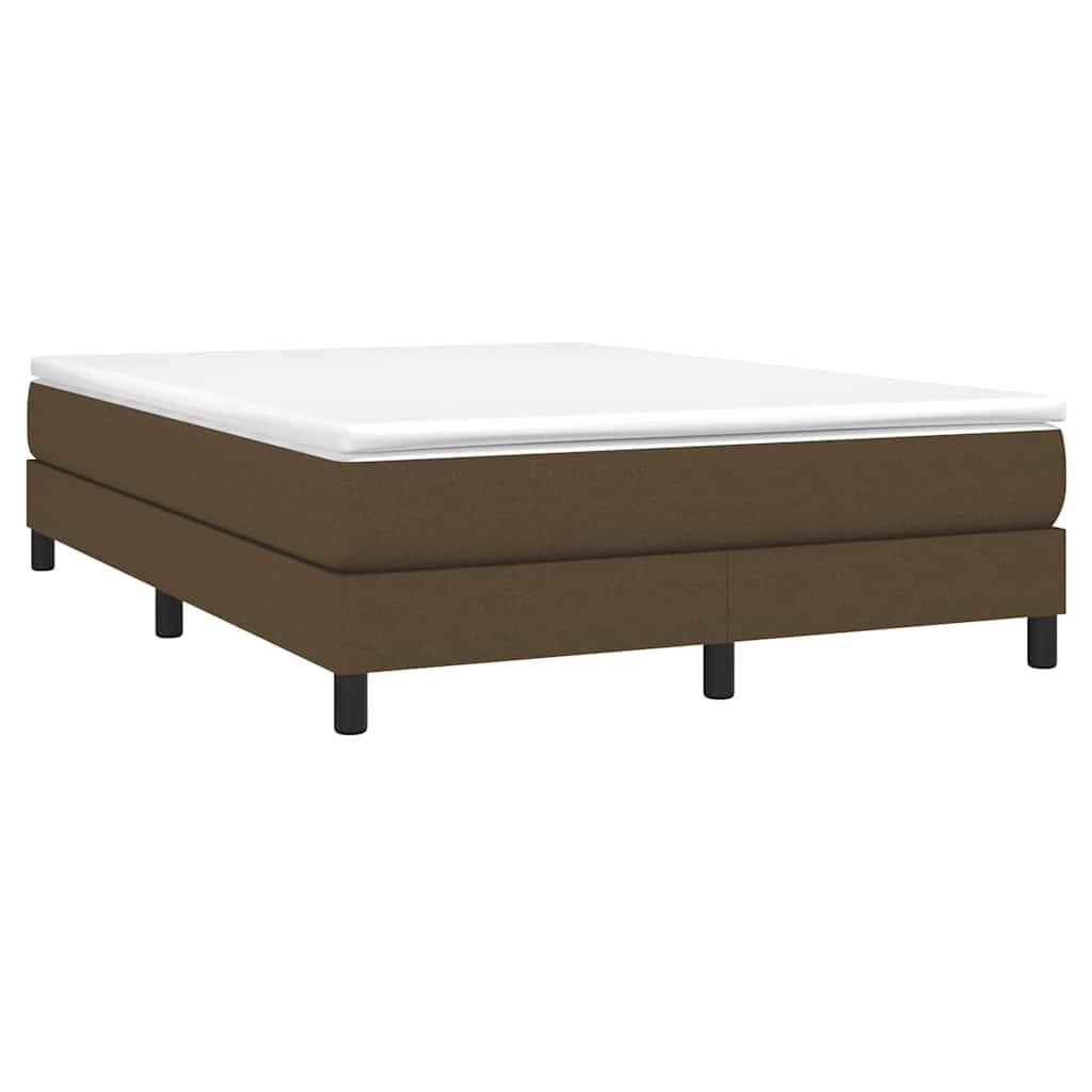 Vidaxl boxspring bed stof donkerbruin 140x190 cm