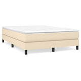Vidaxl boxspring bed stof crèmekleurig 140x190 cm