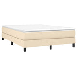 Vidaxl boxspring bed stof crèmekleurig 140x200 cm