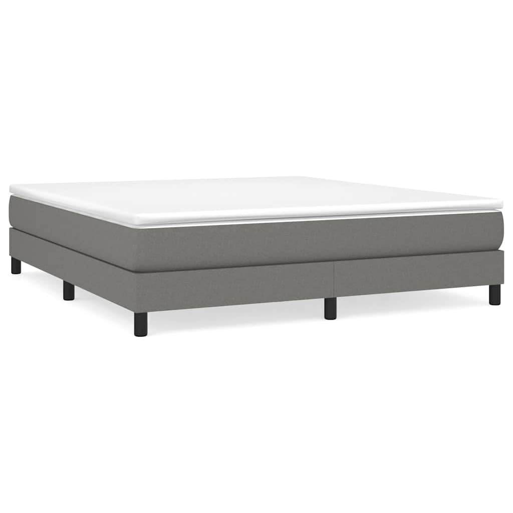 Vidaxl boxspring bed stof donkergrijs 180x200 cm