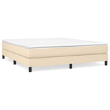 Vidaxl boxspring bed stof crèmekleurig 180x200 cm