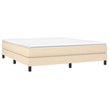 Vidaxl boxspring bed stof crèmekleurig 180x200 cm