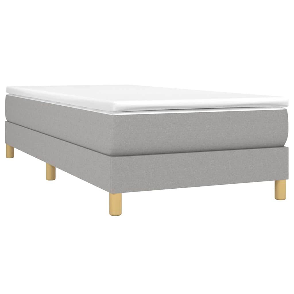Vidaxl boxspring bed 80x200 cm stof lichtgrijs