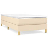 Vidaxl boxspring bed 90x190 cm stof crèmekleurig