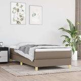 Vidaxl boxspring bed 90x200 cm stof taupe