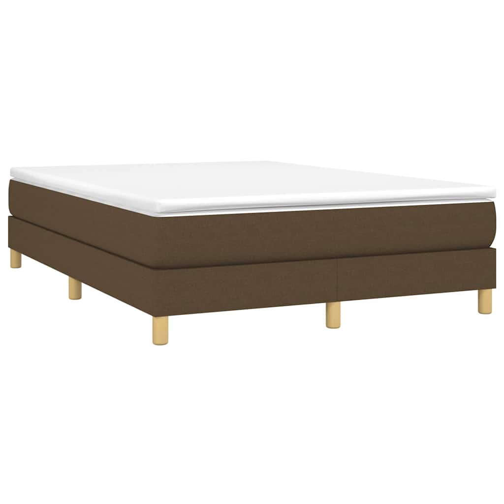 Vidaxl boxspring bed stof donkerbruin 140x190 cm