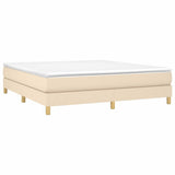 Vidaxl boxspring bed stof crèmekleurig 160x200 cm