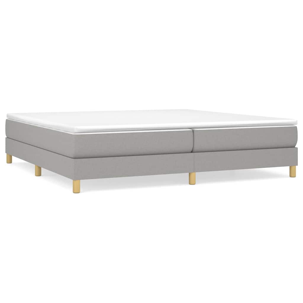 Vidaxl boxspring bed stof lichtgrijs 200x200 cm
