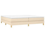 Vidaxl boxspring bed stof crèmekleurig 200x200 cm