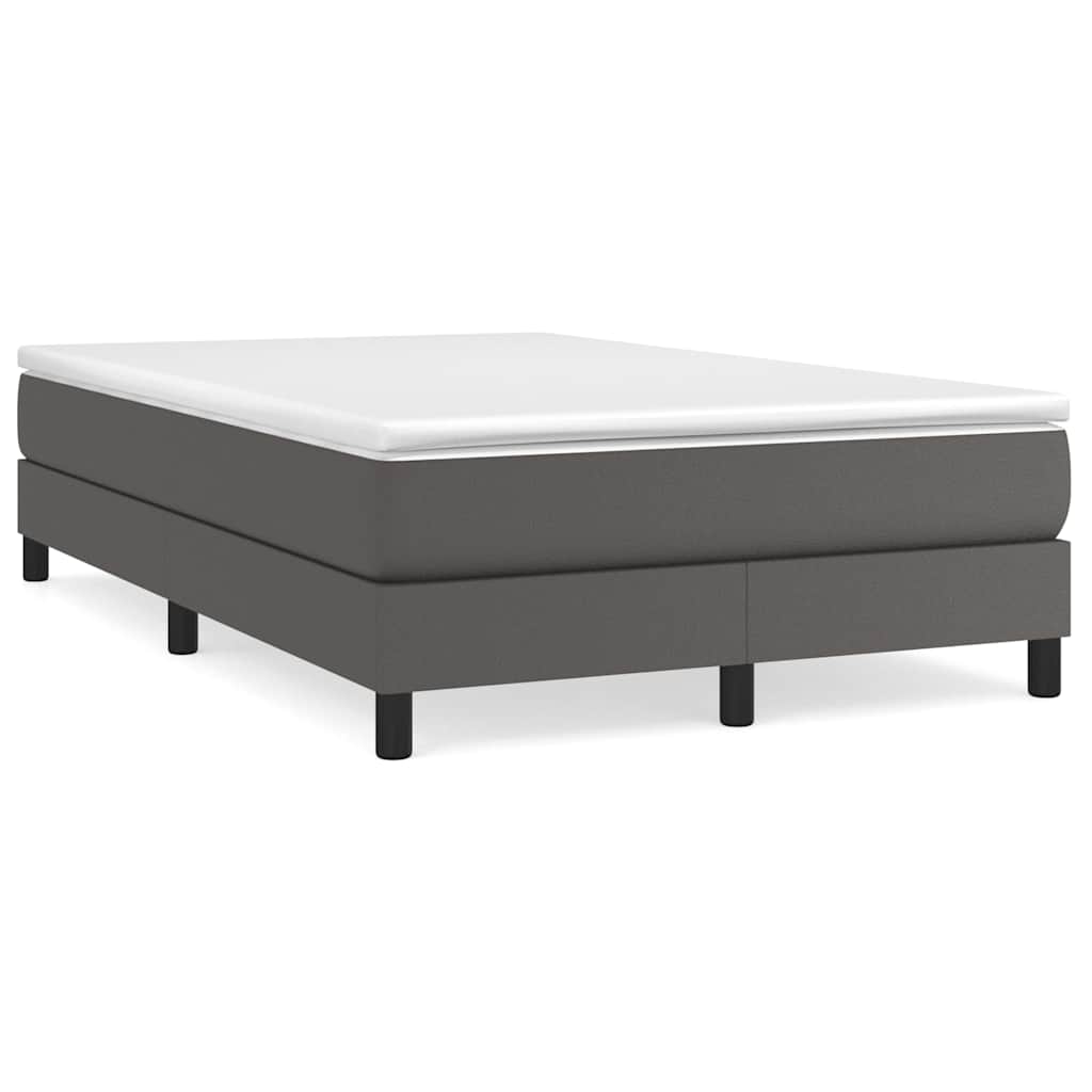 Vidaxl boxspring bed kunstleer grijs 120x200 cm