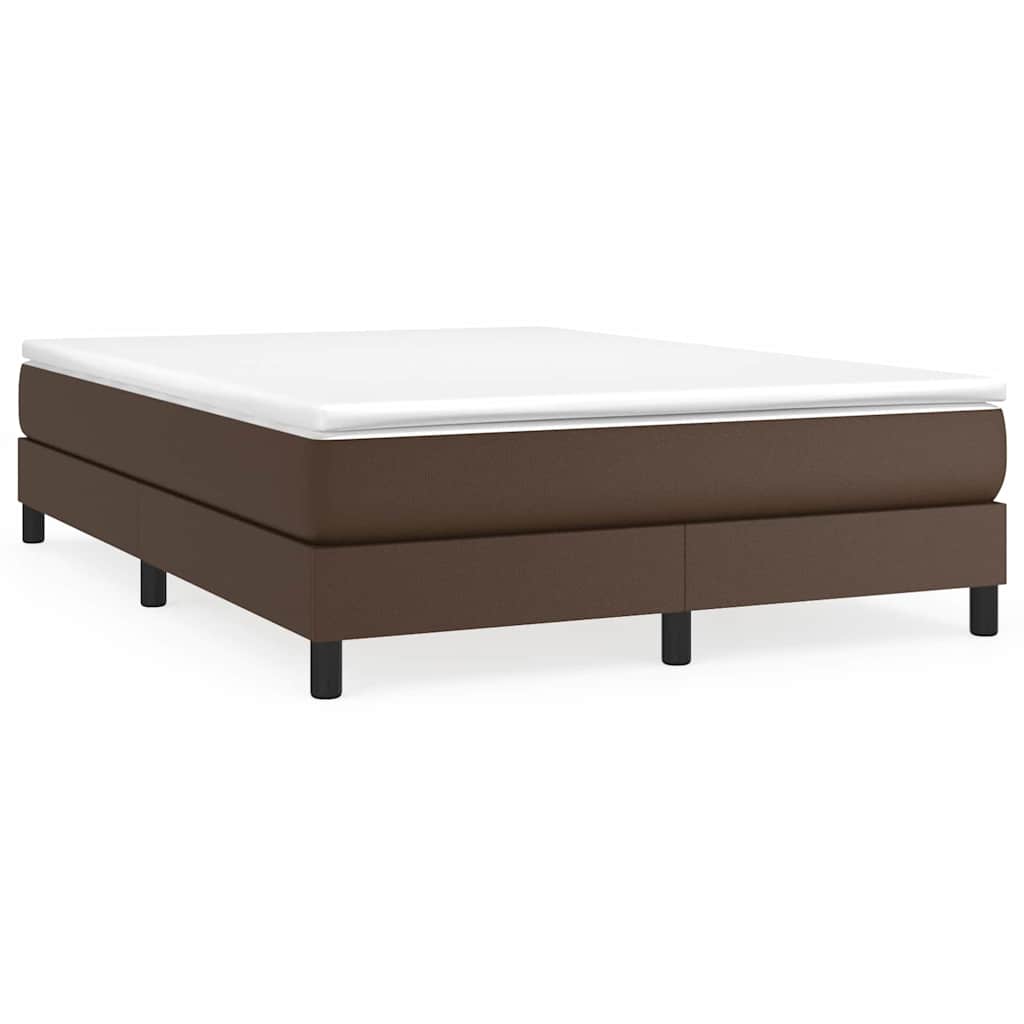 Vidaxl boxspring bed kunstleer bruin 140x200 cm