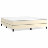 Vidaxl boxspring bed kunstleer crèmekleurig 180x200 cm