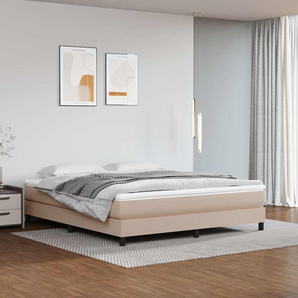 Vidaxl boxspring bed kunstleer cappuccinokleurig 180x200 cm