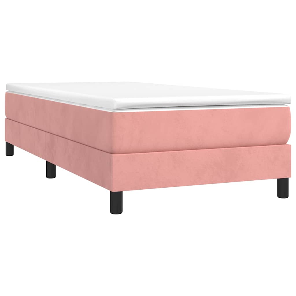 Vidaxl boxspring bed fluweel roze 80x200 cm