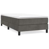 Vidaxl boxspring bed 90x190 cm fluweel donkergrijs