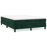 Vidaxl boxspring bed 140x190 cm fluweel donkergroen