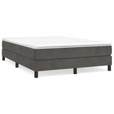 Vidaxl boxspring bed 140x200 cm fluweel donkergrijs