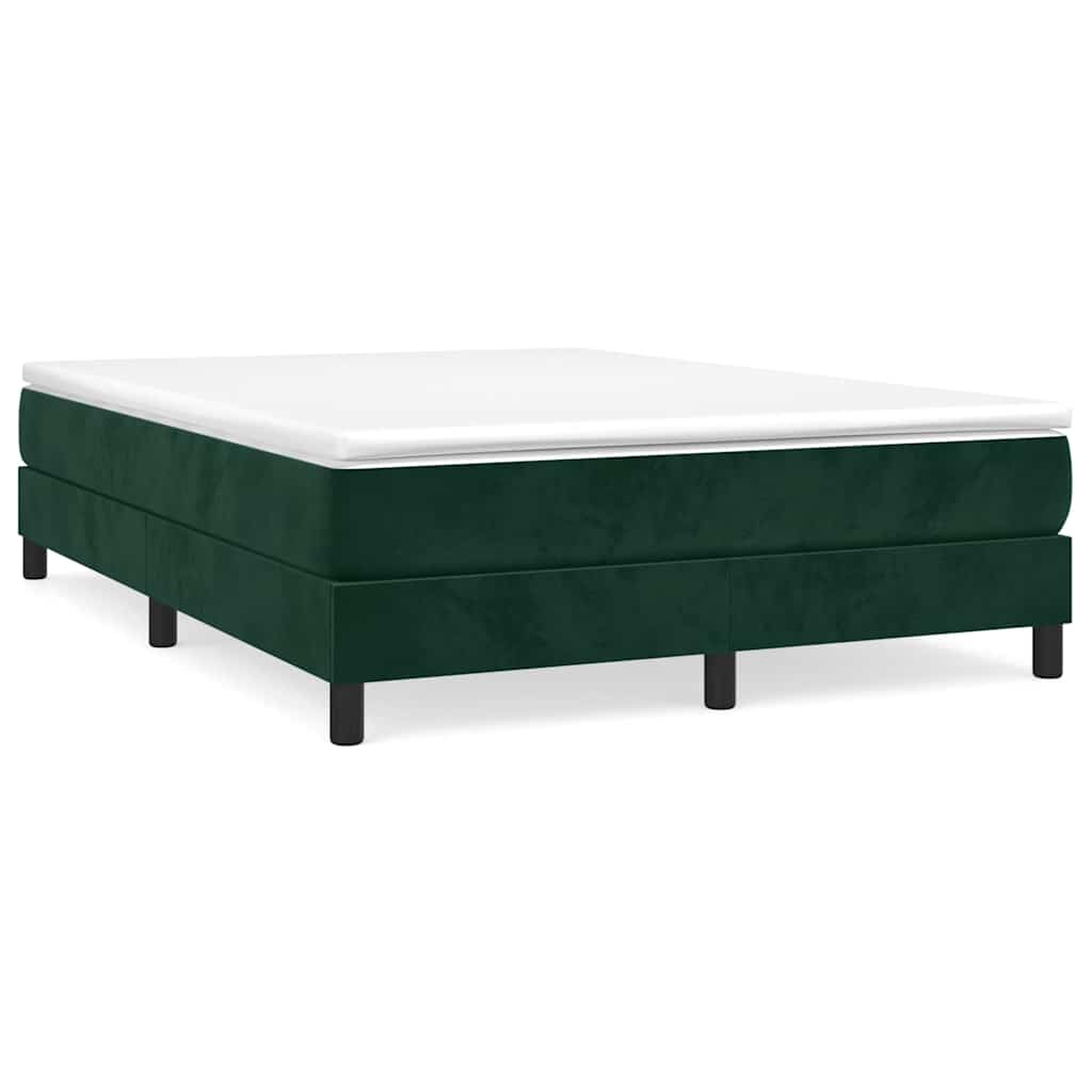 Vidaxl boxspring bed 140x200 cm fluweel donkergroen
