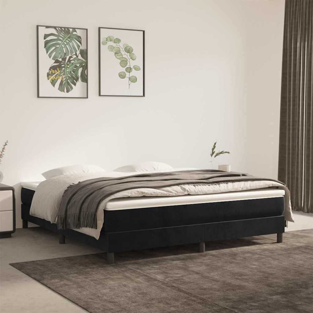 Vidaxl boxspring bed 180x200 cm fluweel zwart