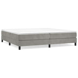 Vidaxl boxspring bed 200x200 cm fluweel lichtgrijs