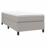 Vidaxl boxspring bed 90x190 cm stof lichtgrijs