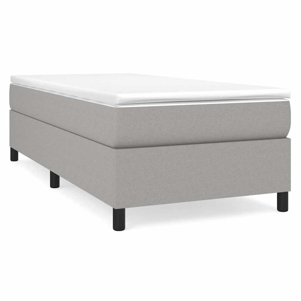Vidaxl boxspring bed 90x200 cm stof lichtgrijs
