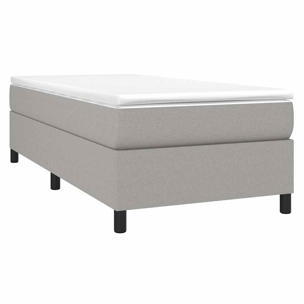 Vidaxl boxspring bed 90x200 cm stof lichtgrijs