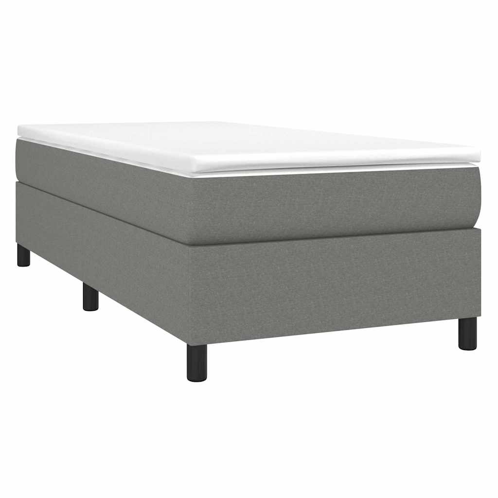 Vidaxl boxspring bed 90x200 cm stof donkergrijs