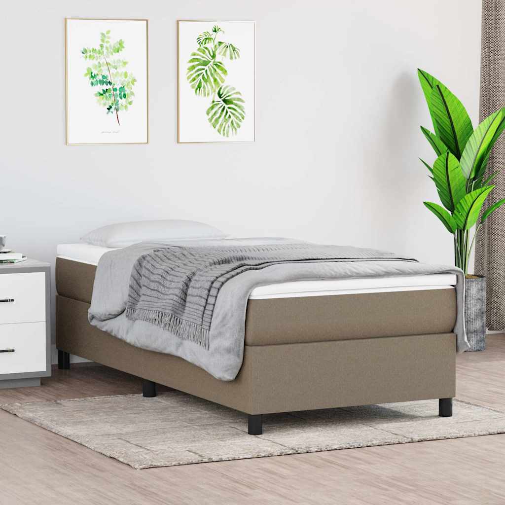 Vidaxl boxspring bed 90x200 cm stof taupe