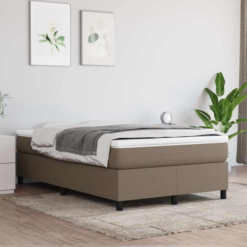 Vidaxl boxspring bed 120x200 cm stof taupe