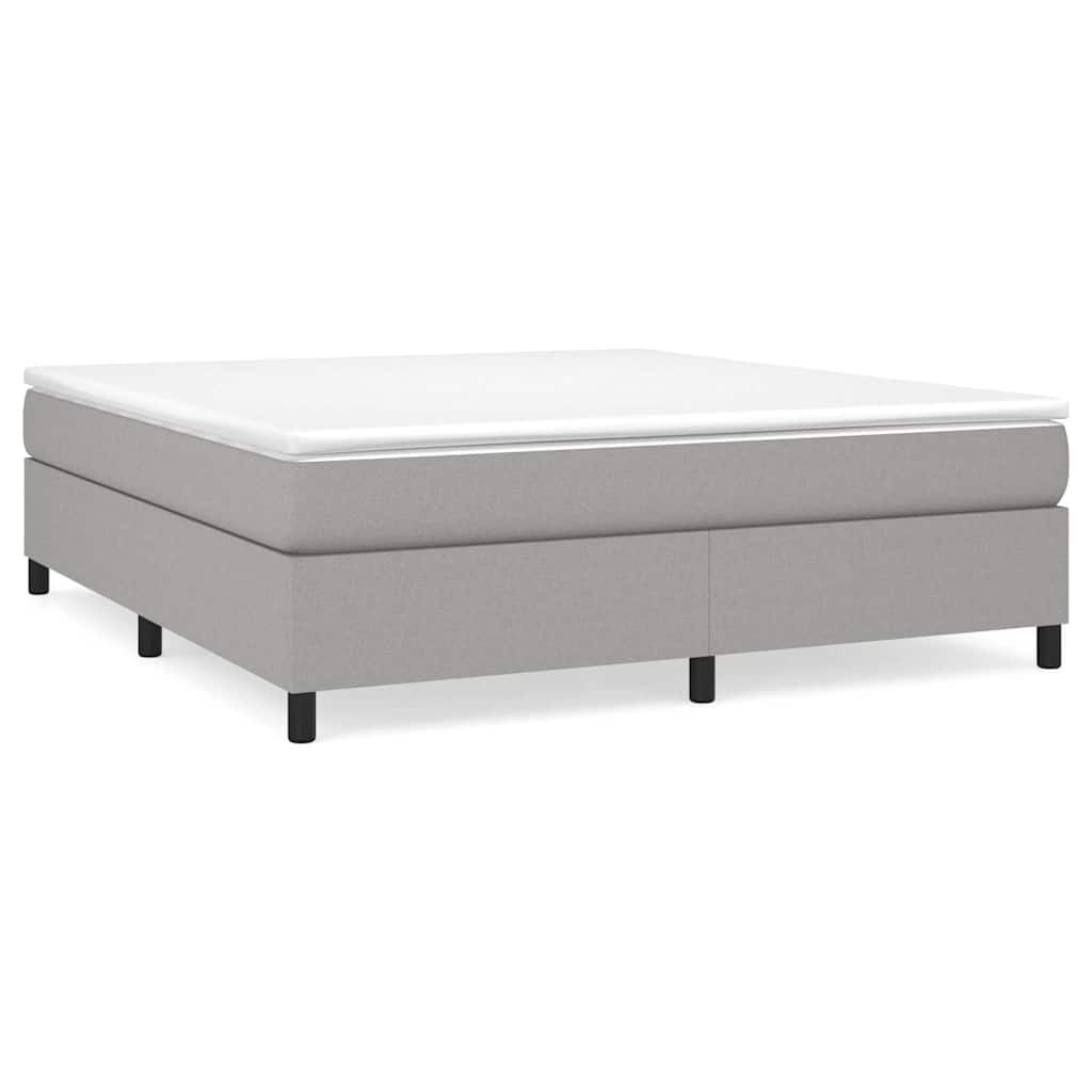Vidaxl boxspring bed stof lichtgrijs 160x200 cm