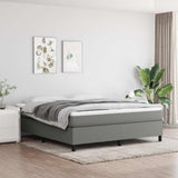 Vidaxl boxspring bed stof donkergrijs 160x200 cm