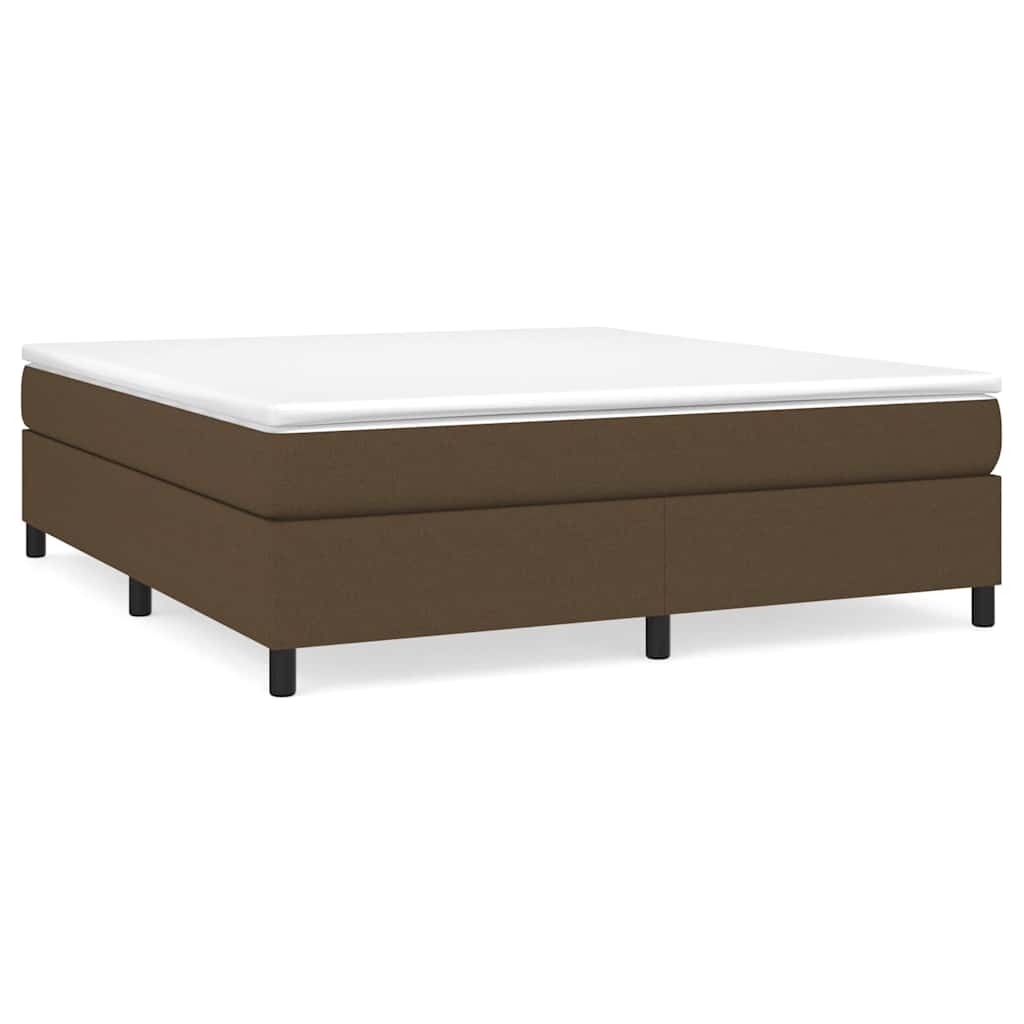 Vidaxl boxspring bed stof donkerbruin 160x200 cm