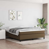 Vidaxl boxspring bed stof donkerbruin 160x200 cm