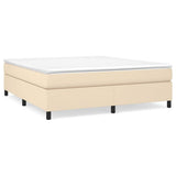 Vidaxl boxspring bed stof crèmekleurig 160x200 cm