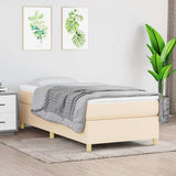 Vidaxl boxspring bed 90x190 cm stof crèmekleurig