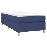 Vidaxl boxspring bed 90x190 cm stof blauw