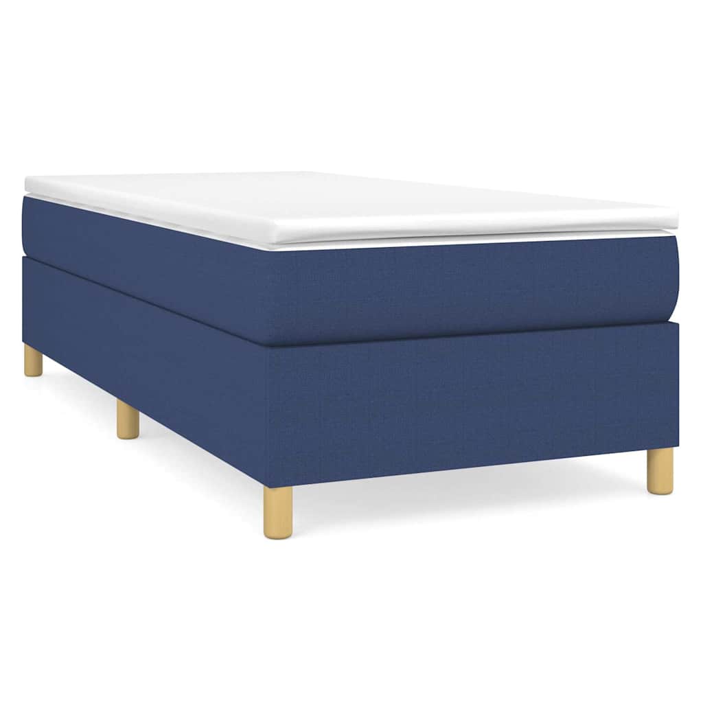 Vidaxl boxspring bed 90x200 cm stof blauw