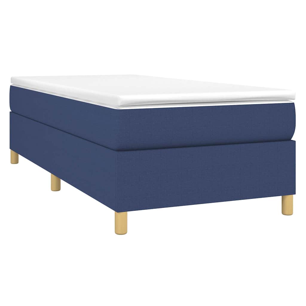 Vidaxl boxspring bed 90x200 cm stof blauw