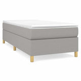 Vidaxl boxspring bed 100x200 cm stof lichtgrijs
