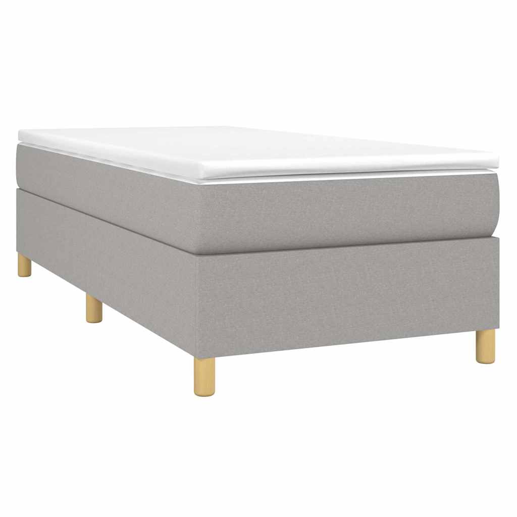 Vidaxl boxspring bed 100x200 cm stof lichtgrijs